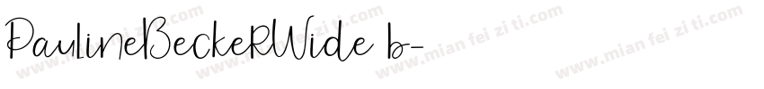 PaulineBeckerWide b字体转换